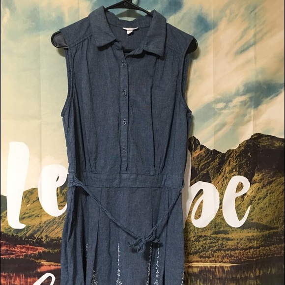 Dress Barn Dresses & Skirts - Denim and Lace Dress Dress Barn Dresses & Skirts - Denim and Lace Dress